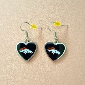 Denver Broncos game day earrings